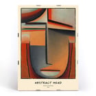 Abstract painting with geometric shapes by Alexej von Jawlensky titled Abstract Head Tragic. Poster of Abstract Head by Alexej von Jawlensky features geometric shapes in warm tones forming a stylized face.