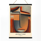 Dipinto astratto con forme geometriche di Alexej von Jawlensky intitolato Abstract Head Tragic. Poster di Abstract Head di Alexej von Jawlensky presenta forme geometriche in toni caldi che formano un viso stilizzato.