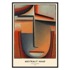 Abstract painting with geometric shapes by Alexej von Jawlensky titled Abstract Head Tragic. Poster of Abstract Head by Alexej von Jawlensky features geometric shapes in warm tones forming a stylized face.