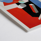 Dipinto astratto geometrico colorato Kubik di Patrick Henry Bruce. Poster di una composizione geometrica astratta in rosso, nero e blu intitolata Kubik dell'artista Patrick Henry Bruce.