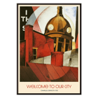 Welcome to Our City by Charles Demuth artwork featuring architectural forms and abstract design. Poster titled Welcome to Our City by Charles Demuth featuring abstract urban architecture elements