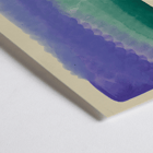 Acquarello astratto con sfumature verdi e viola Farbstudien 10 Blätter IX di Karl Wiener. Poster di un'opera d'arte astratta ad acquerello con sfumature di verde e viola intitolata Farbstudien 10 Blätter IX di Karl Wiener