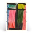 Bold abstract painting with colorful vertical and horizontal brushstrokes Meditation by Alexej von Jawlensky Poster of abstract artwork in bold colors titled Meditation by Alexej von Jawlensky with vertical and horizontal brushstrokes.