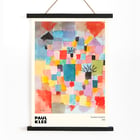 Colorful abstract painting Southern Gardens by Paul Klee. Poster featuring colorful geometric abstract artwork Southern Gardens by Paul Klee with a variety of vibrant blocks and shapes.