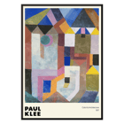 Farbenfrohes abstraktes Design von Paul Klee mit dem Titel „Farbenfrohe Architektur“ Poster zeigt abstrakte geometrische Kunst von Paul Klee mit dem Titel „Farbenfrohe Architektur“ mit lebendigen Formen und Farben.