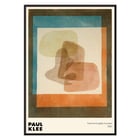 Abstract shapes with overlapping colors in Free forms rigidly mounted by Paul Klee. Poster showcasing abstract art in layered colors by Paul Klee titled Free forms rigidly mounted with geometric shapes