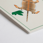 Illustration of a tiger in La Jungle chez moi Pl.08 by Turenne Chevallereau. Poster of a geometric illustration of a tiger with plants La Jungle chez moi Pl by Turenne Chevallereau.