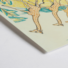 Giraffes in a vibrant landscape artwork by Clifford Webb titled A Jungle Picnic Pl.04 Girafe Poster showing three giraffes running through a colorful jungle titled A Jungle Picnic Pl.04 Girafe by Clifford Webb