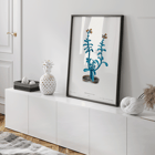 Botanical illustration of blue echeveria by Brown sugar echeveria from the artwork Familie Der Cacteen Poster of a botanical illustration titled Brown sugar echeveria from Familie Der Cacteen by Echeveria racemosa.