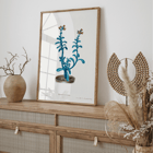 Botanical illustration of blue echeveria by Brown sugar echeveria from the artwork Familie Der Cacteen Poster of a botanical illustration titled Brown sugar echeveria from Familie Der Cacteen by Echeveria racemosa.