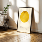 Illustration of a grapefruit in Citrus paradisi by Amanda Almira Newton. Poster featuring a detailed illustration of a grapefruit titled Citrus paradisi by Amanda Almira Newton.