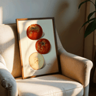 Malus domestica watercolor apples by Mary Daisy Arnold artwork illustration Poster featuring apples in Malus domestica by Mary Daisy Arnold showing whole and sliced fruits with detailed illustration.