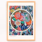 Floral abstract art deco pattern by Édouard Bénédictus from Variations Quatre-Vingt-Six Motifs Décoratifs En Vingt Planches Poster of vibrant floral art deco patterns by Édouard Bénédictus from the artwork Flower art deco pattern variations