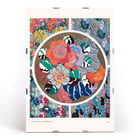 Floral abstract art deco pattern by Édouard Bénédictus from Variations Quatre-Vingt-Six Motifs Décoratifs En Vingt Planches Poster of vibrant floral art deco patterns by Édouard Bénédictus from the artwork Flower art deco pattern variations