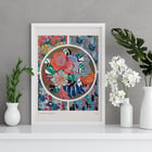 Floral abstract art deco pattern by Édouard Bénédictus from Variations Quatre-Vingt-Six Motifs Décoratifs En Vingt Planches Poster of vibrant floral art deco patterns by Édouard Bénédictus from the artwork Flower art deco pattern variations