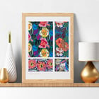 Colorful geometric floral motifs by Édouard Bénédictus from Variations Quatre-Vingt-Six Motifs Décoratifs En Vingt Planches Poster featuring geometric floral motifs by Édouard Bénédictus from artwork Variations Quatre-Vingt-Six Motifs Décoratifs En Vingt Planches.