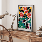 Vintage floral patterns by E. A. Séguy from Suggestions for stuffs and carpets featuring colorful botanical motifs. Vintage floral patterns poster from Suggestions for Stuffs and Carpets by E A Séguy featuring bold and colorful motifs.