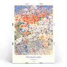 Colorful floral painting The Island Garden by Childe Hassam. Poster featuring The Island Garden by Childe Hassam depicting a vibrant floral scene with colorful wildflowers.
