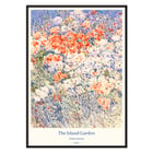 Colorful floral painting The Island Garden by Childe Hassam. Poster featuring The Island Garden by Childe Hassam depicting a vibrant floral scene with colorful wildflowers.