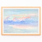 Watercolor depiction of a serene pastel sky and clouds Venice by George Elbert Burr Poster of a serene sky with pastel clouds reflected on water titled Venice by George Elbert Burr