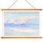 Watercolor depiction of a serene pastel sky and clouds Venice by George Elbert Burr Poster of a serene sky with pastel clouds reflected on water titled Venice by George Elbert Burr