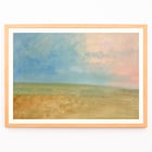 Serene prairie landscape painting by George Catlin titled Landscape. Poster featuring a serene landscape painting titled Landscape by George Catlin with blue sky and open fields.