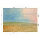 Serene prairie landscape painting by George Catlin titled Landscape. Poster featuring a serene landscape painting titled Landscape by George Catlin with blue sky and open fields.