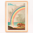 Colorful rainbow over ocean landscape by F L Schmied in Faust tragédie de Goethe selon la traduction de Gérard de Nerval Poster with a vibrant rainbow over coastal landscape artwork by F L Schmied titled Faust tragédie de Goethe translation by Gérard de Nerval