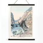 Painting Portage in Hoarfrost River by Charles Hamilton Smith depicting a scenic river landscape with rugged cliffs and trees Poster of a painting titled Portage in Hoarfrost River by Charles Hamilton Smith featuring a serene river running through a rocky canyon