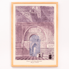 Charles Hamilton Smith painting Entrance to the Hall of Ambassadors Alcazar at Seville depicting detailed architectural scene with figures Poster showing intricate architectural details of Entrance to the Hall of Ambassadors Alcazar at Seville by Charles Hamilton Smith