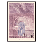 Charles Hamilton Smith painting Entrance to the Hall of Ambassadors Alcazar at Seville depicting detailed architectural scene with figures Poster showing intricate architectural details of Entrance to the Hall of Ambassadors Alcazar at Seville by Charles Hamilton Smith