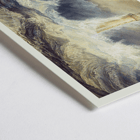 Bell Rock Lighthouse by Joseph Mallord William Turner depicting a stormy sea with towering waves and a sailboat in the distance Poster of Bell Rock Lighthouse by Joseph Mallord William Turner depicting a lighthouse amidst stormy seas and turbulent waves