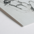 Nude female figure seated reading by Kenion Cox titled Nude Study 1896 Poster of Nude Study by Kenion Cox featuring a pencil sketch of a seated nude woman reading a book with a contemplative expression.
