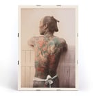 Raimund von Stillfried artwork Japanese Tattoo 1 depicting traditional Japanese tattoo. Poster featuring man with intricate back tattoo Japanese Tattoo by Raimund von Stillfried.