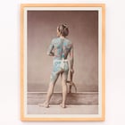 Japanese Tattoo Art by Raimund von Stillfried featuring intricate body art on a person standing with a tool. Poster of a man with intricate tattoos covering his back and arms holding a tool titled Japanese Tattoo by Raimund von Stillfried