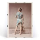 Japanese Tattoo Art by Raimund von Stillfried featuring intricate body art on a person standing with a tool. Poster of a man with intricate tattoos covering his back and arms holding a tool titled Japanese Tattoo by Raimund von Stillfried