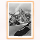 Snow-covered mountain view by Vittorio Sella in Staircase vue prise au dessus du glacier Godwin-Austen Poster of the artwork Staircase vue prise au dessus du glacier Godwin-Austen by Vittorio Sella depicting a snowy mountain landscape
