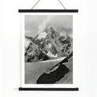 Snow-covered mountain view by Vittorio Sella in Staircase vue prise au dessus du glacier Godwin-Austen Poster of the artwork Staircase vue prise au dessus du glacier Godwin-Austen by Vittorio Sella depicting a snowy mountain landscape