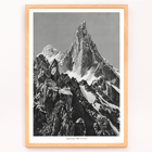 Mountain Photography with Jagged Peaks and Glacial Landscape by Vittorio Sell Aiguille calcaire à la rencontre des glaciers de Baltoro et Godwin-Austen Poster of a jagged mountain peak with snow from the artwork Aiguille calcaire à la rencontre des glaciers de Baltoro et Godwin-Austen by Vittorio Sell