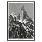 Mountain Photography with Jagged Peaks and Glacial Landscape by Vittorio Sell Aiguille calcaire à la rencontre des glaciers de Baltoro et Godwin-Austen Poster of a jagged mountain peak with snow from the artwork Aiguille calcaire à la rencontre des glaciers de Baltoro et Godwin-Austen by Vittorio Sell