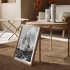 Photograph of Mitre Peak surrounded by rocky terrain by Vittorio Sella Poster of Mitre Peak vu du glacier du Baltoro by Vittorio Sella depicting a towering snowy peak against a rocky foreground.