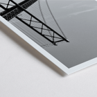 Lisbon Bridge Black and White Picture featuring by Raphael Alves Poster featuring Lisbon Bridge Black & White Picture with a framed photograph of a suspension bridge and a sailboat in the water