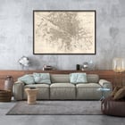 Map of Eastern Paris capturing the intricate quartiers by W B Clarke and James Shury titled Eastern division of Paris containing the Quartiers Poster of a detailed map of Eastern division of Paris containing the Quartiers by W B Clarke and James Shury.