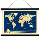 KLM World Map vintage airline route artwork. Poster of a vintage world map illustrating KLM flight routes with artistic details KLM World Map.