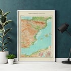 Map of eastern Spain and Portugal by Bartholomew John George titled Spain & Portugal - eastern section Poster of eastern Spain and Portugal map titled Spain & Portugal - eastern section by Bartholomew John George.