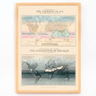 Distribution of the currents of air and variable winds over the world by James Reynolds artwork showing global wind patterns and rainfall distribution maps Poster depicting global air currents and variable winds by James Reynolds entitled Distribution of the currents of air.