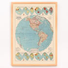 Western Hemisphere map by Rand McNally & Co featuring detailed continents and oceans. Poster of world map featuring the Western Hemisphere by Rand McNally & Co displaying political and geographic details.