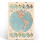 Western Hemisphere map by Rand McNally & Co featuring detailed continents and oceans. Poster of world map featuring the Western Hemisphere by Rand McNally & Co displaying political and geographic details.