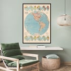 Western Hemisphere map by Rand McNally & Co featuring detailed continents and oceans. Poster of world map featuring the Western Hemisphere by Rand McNally & Co displaying political and geographic details.