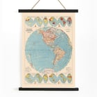 Western Hemisphere map by Rand McNally & Co featuring detailed continents and oceans. Poster of world map featuring the Western Hemisphere by Rand McNally & Co displaying political and geographic details.